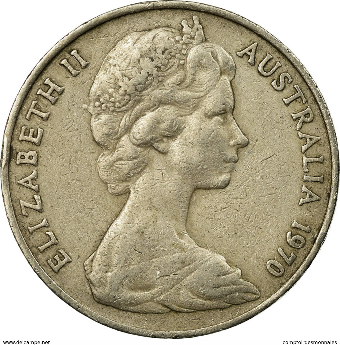 Monnaie, Australie, Elizabeth II, 20 Cents, 1970, TB+, Copper-nickel, KM:66 - 20 Cents