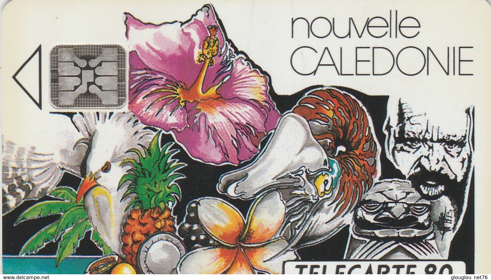 TELECARTE 80 UNITES  NOUVELLE-CALEDONIE    SCHLUMBERGER - Nouvelle-Calédonie