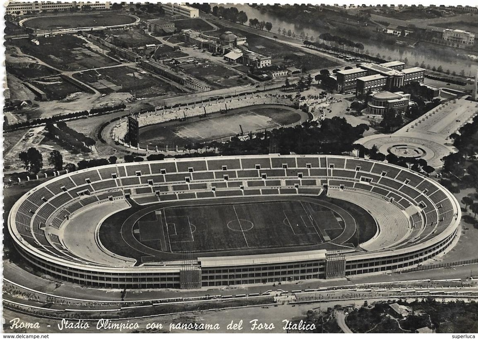 6-ROMA-STADIO OLIMPICO CON PANORAMA DEL FORO ITALICO - Calcio