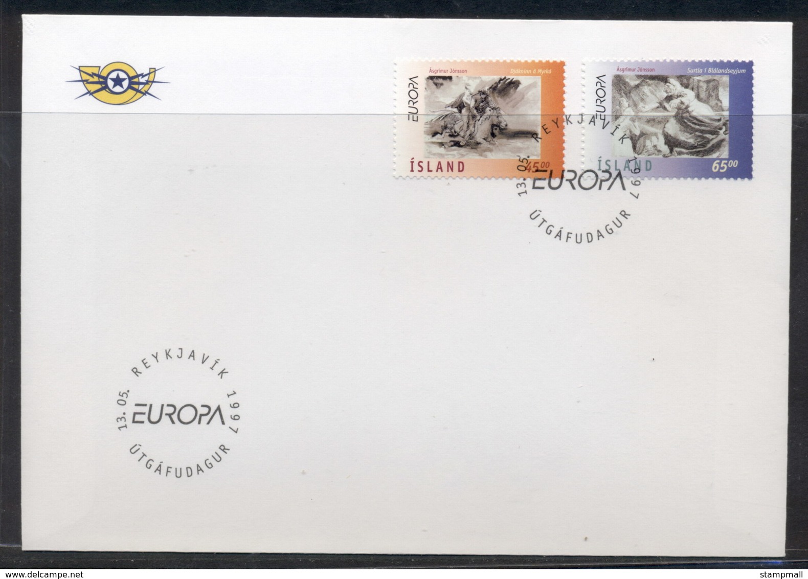 Iceland 1997 Europa Myths & Legends FDC - FDC