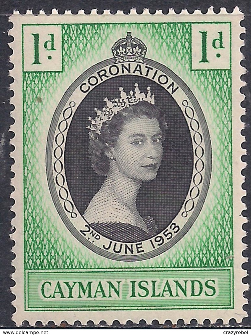 Cayman Islands 1953 QE2 1d Coronation MM SG 162 ( R1144 ) - Iles Caïmans