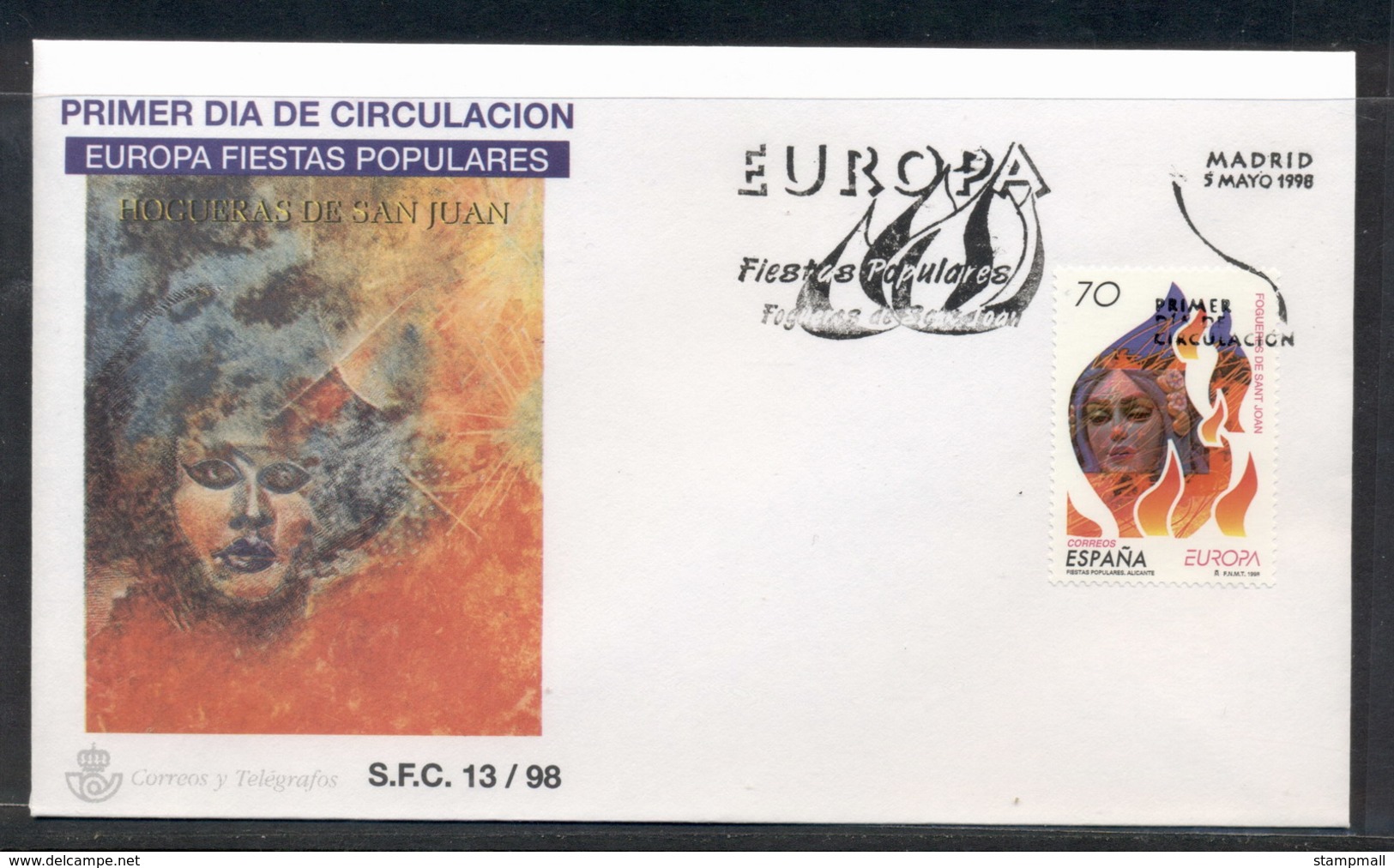 Spain 1998 Europa Holidays & Festivals FDC - FDC