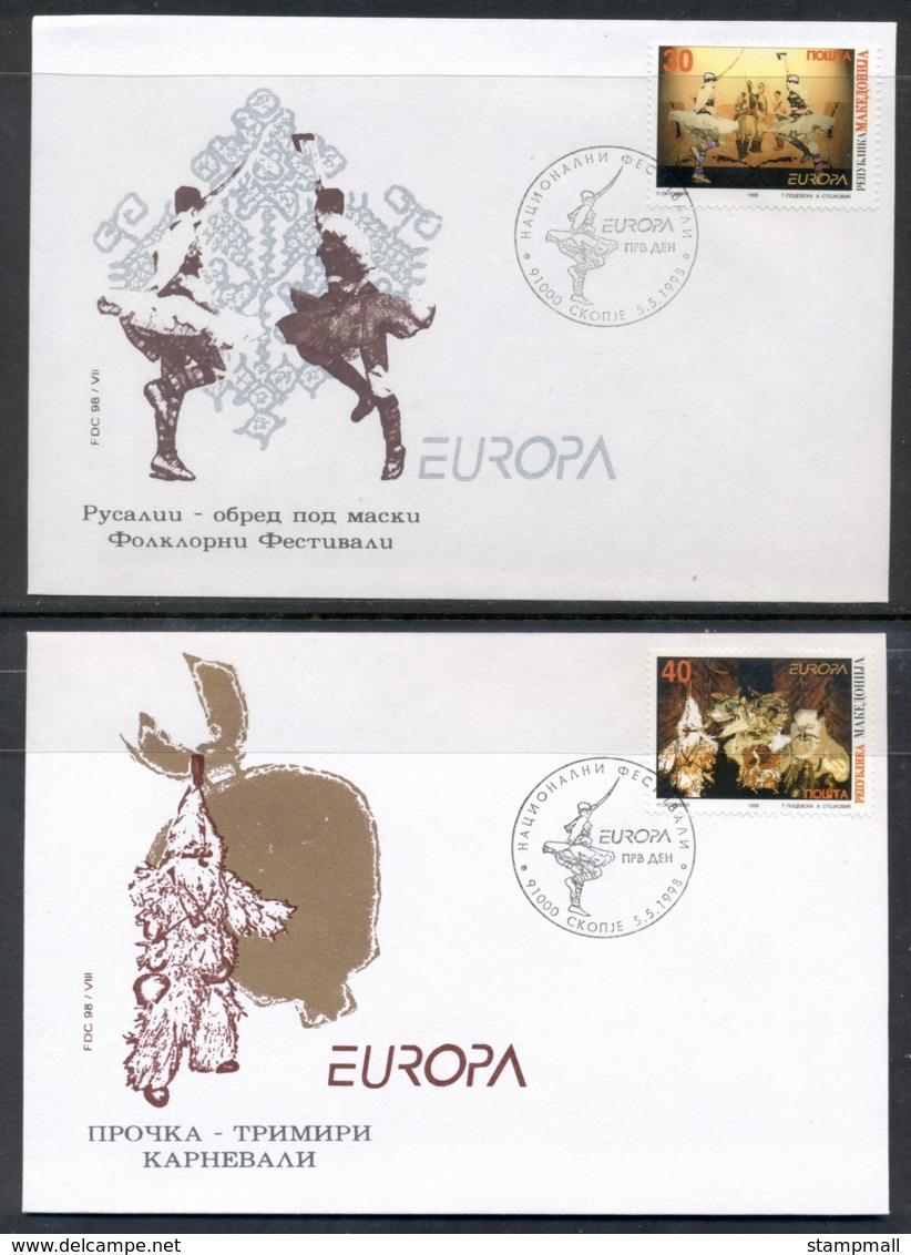 Macedonia 1998 Europa Holidays & Festivals 2x FDC - North Macedonia