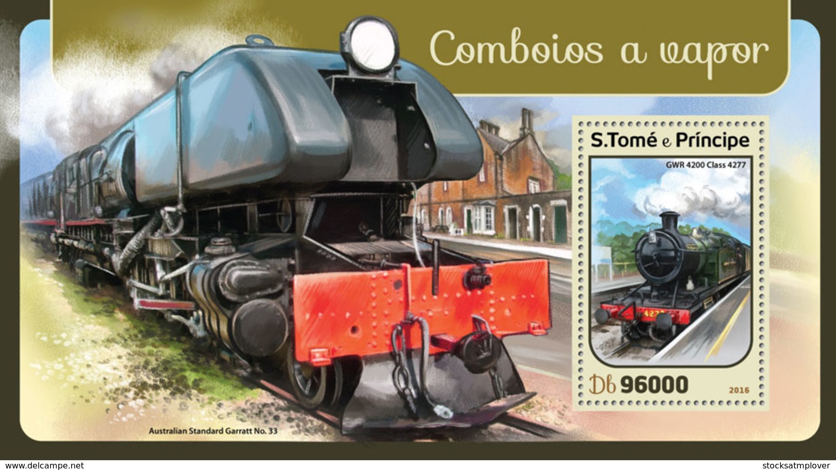 Sao Tome 2016  Steam Trains - Sao Tome And Principe