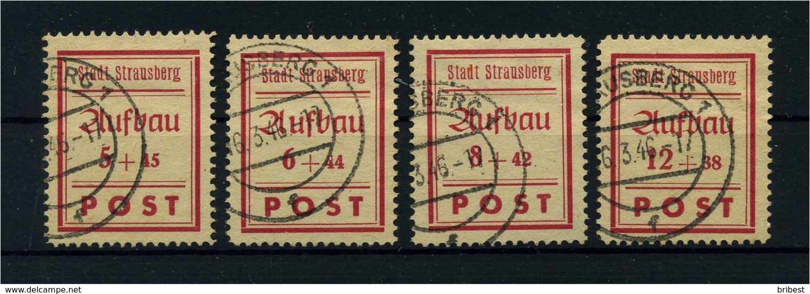 STRAUSSBERG 1946 Nr 1-4A Gestempelt (109332) - Sonstige & Ohne Zuordnung