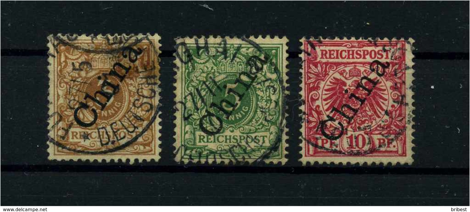 DP CHINA 1898 Nr 1-3II Gestempelt (109383) - Deutsche Post In China