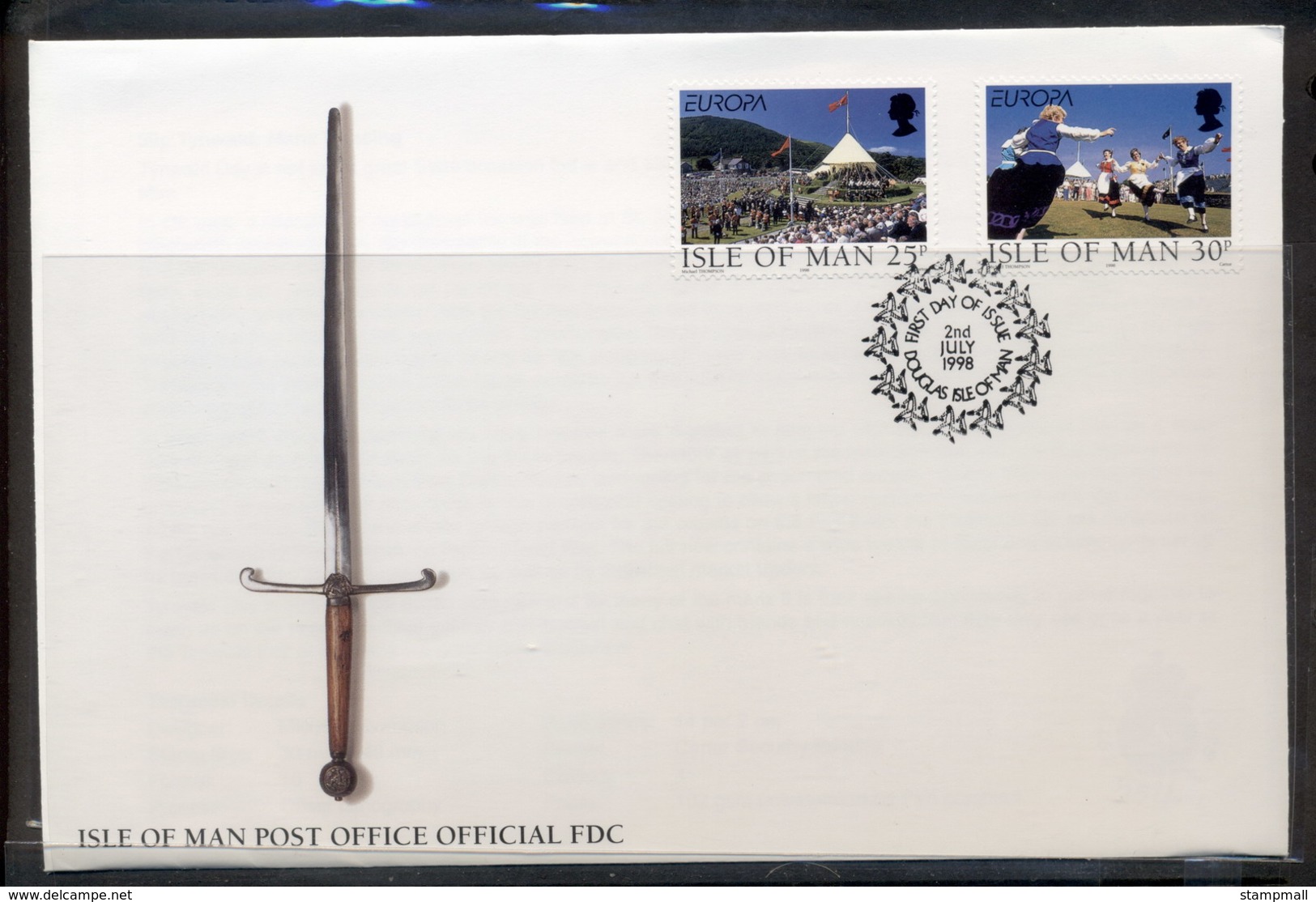 Isle Of Man 1998 Europa Holidays & Festivals FDC - Man (Eiland)