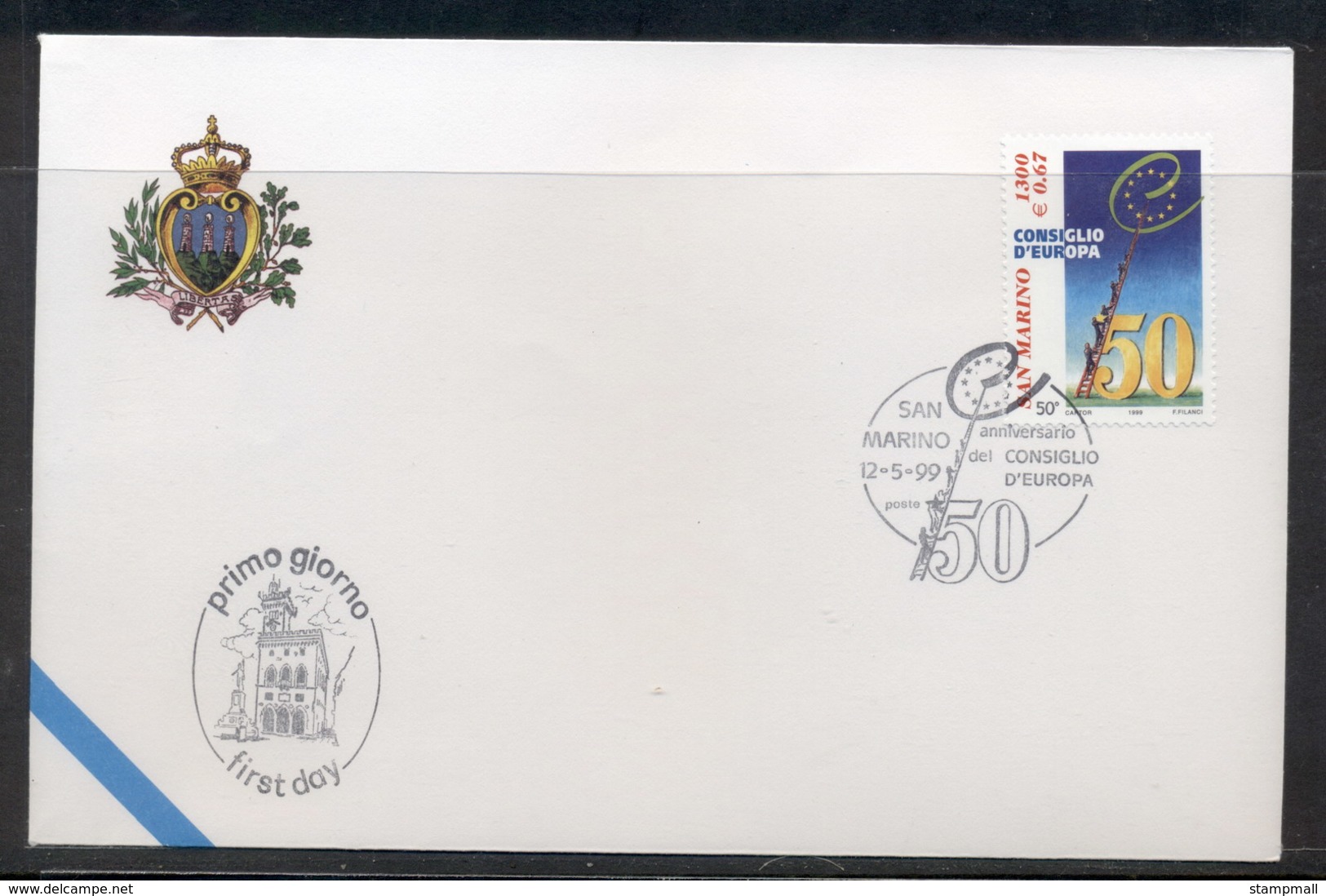 San Marino 1999 Council Of Europe FDC - FDC