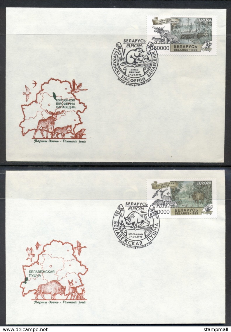 Belarus 1999 Europa Nature Parks 2x FDC - Other & Unclassified