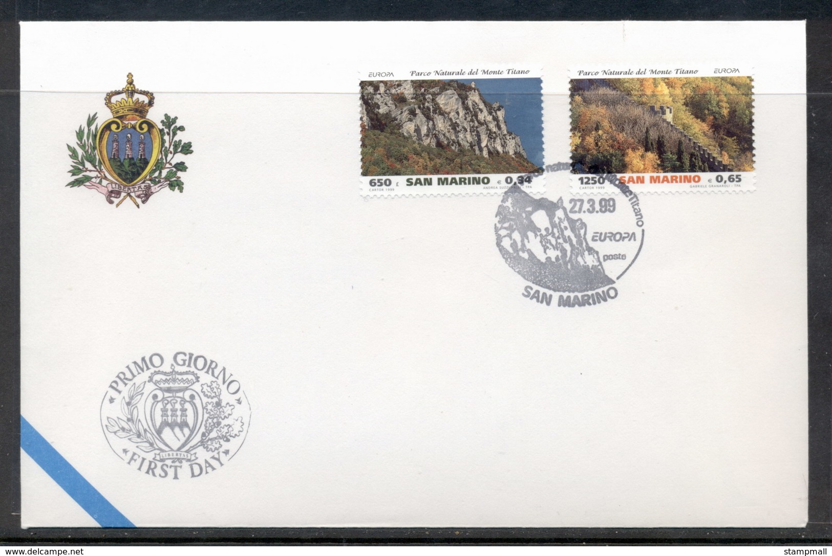 San Marino 1999 Europa Nature Parks FDC - FDC