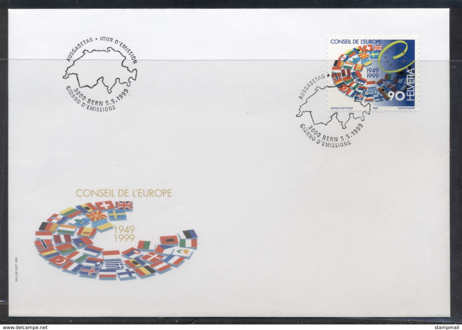 Switzerland 1999 Council Of Europe FDC - FDC