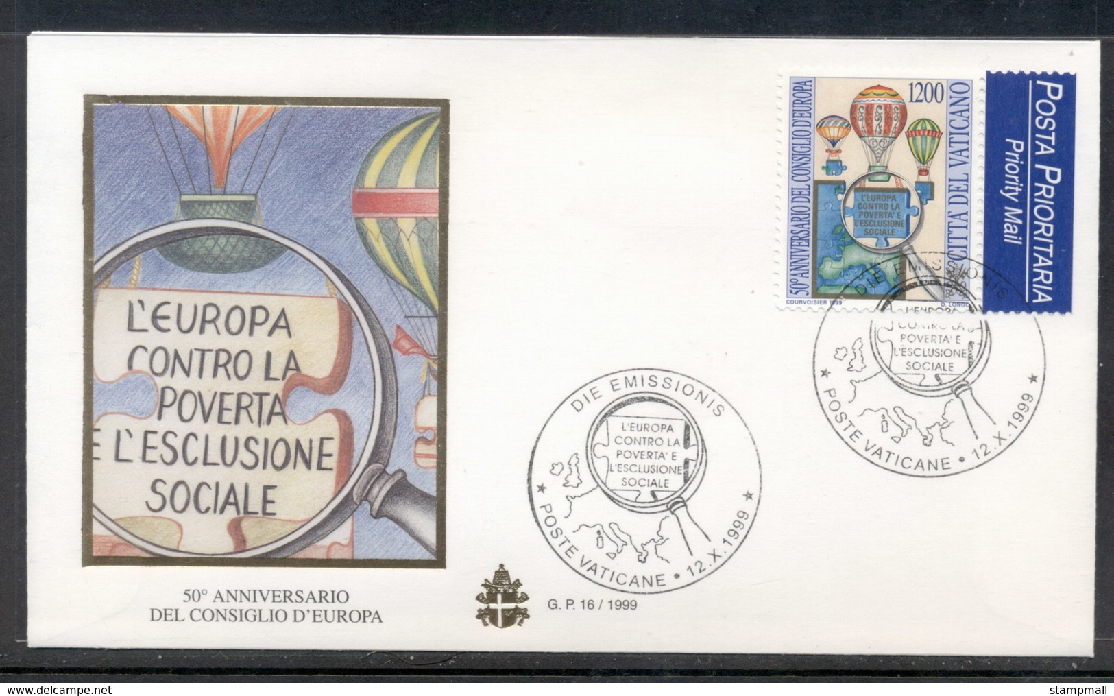 Vatican 1999 Council Of Europe FDC - FDC