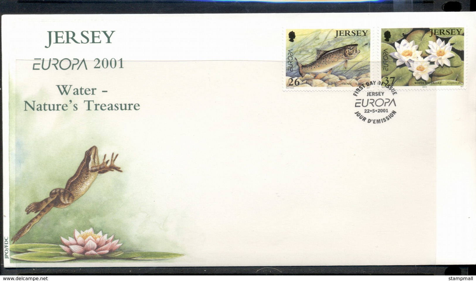 Jersey 2001 Europa Water FDC - Jersey