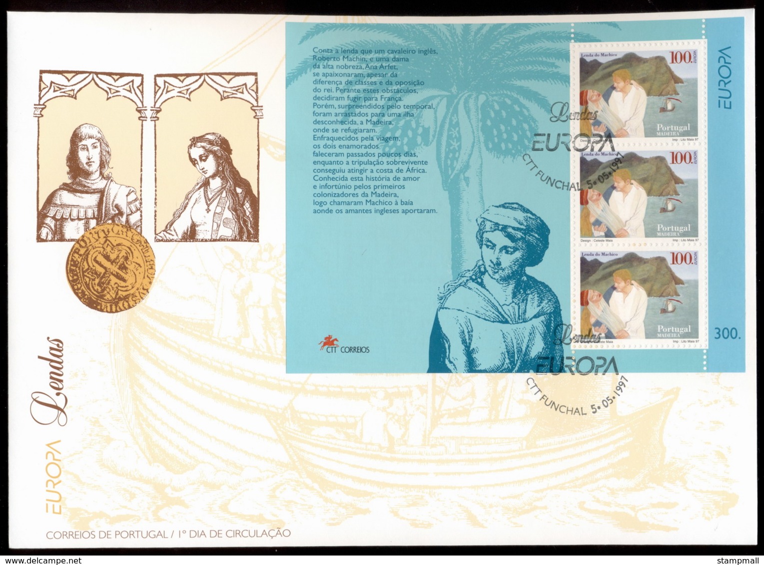 Madeira 1997 Europa Myths & Legends MS XLFDC - Madeira