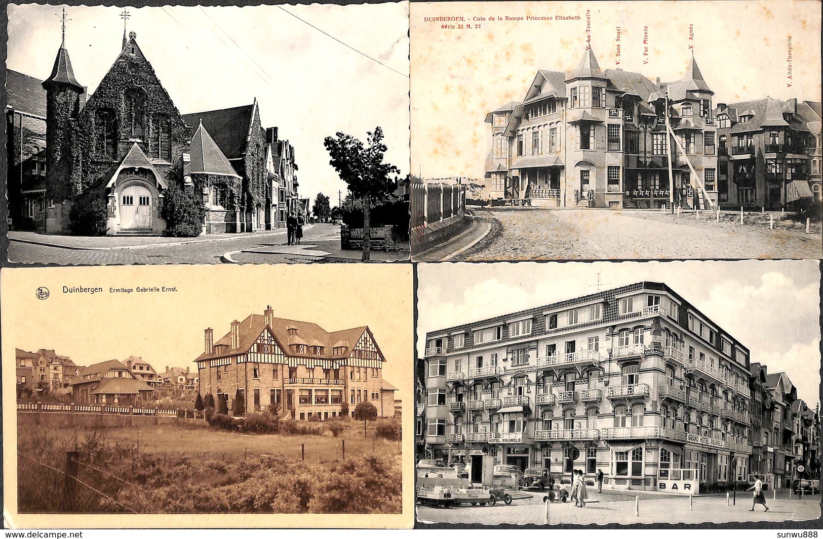 Duinbergen - Lot 4 Cartes (Hôtel Pauwels, Animation Sugg,,) - Knokke