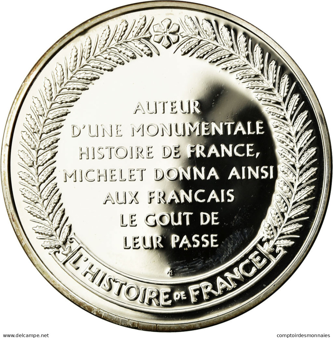 France, Médaille, Michelet, Historien, FDC, Argent - Autres & Non Classés