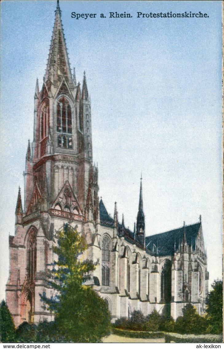 Speyer Gedächtniskirche Der Protestation, Kirche, Church Postcard 1910 - Speyer