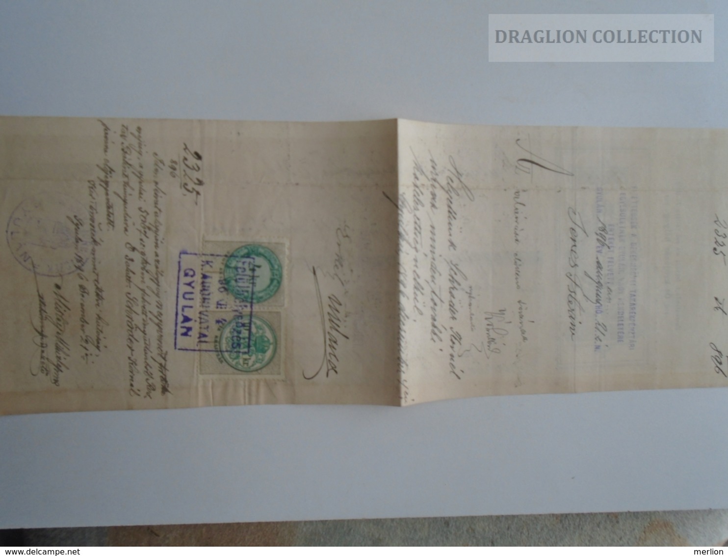 ZA192.24  Hungary   Váltó - Bill Of Exchange - GYULA 1896 - 5 Krajczár - Schröder Kornél ügyész - Erkel Sándor? - Cheques & Traveler's Cheques