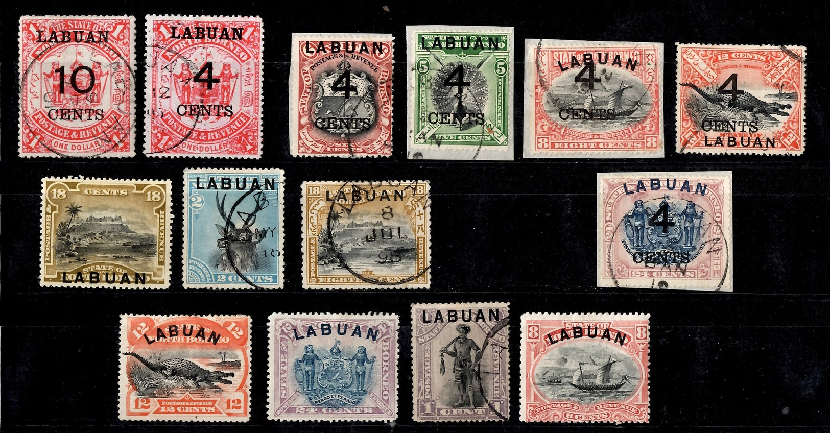 Labuan Belle Petite Collection 1895/1899. Bonnes Valeurs. B/TB. A Saisir! - Bornéo Du Nord (...-1963)