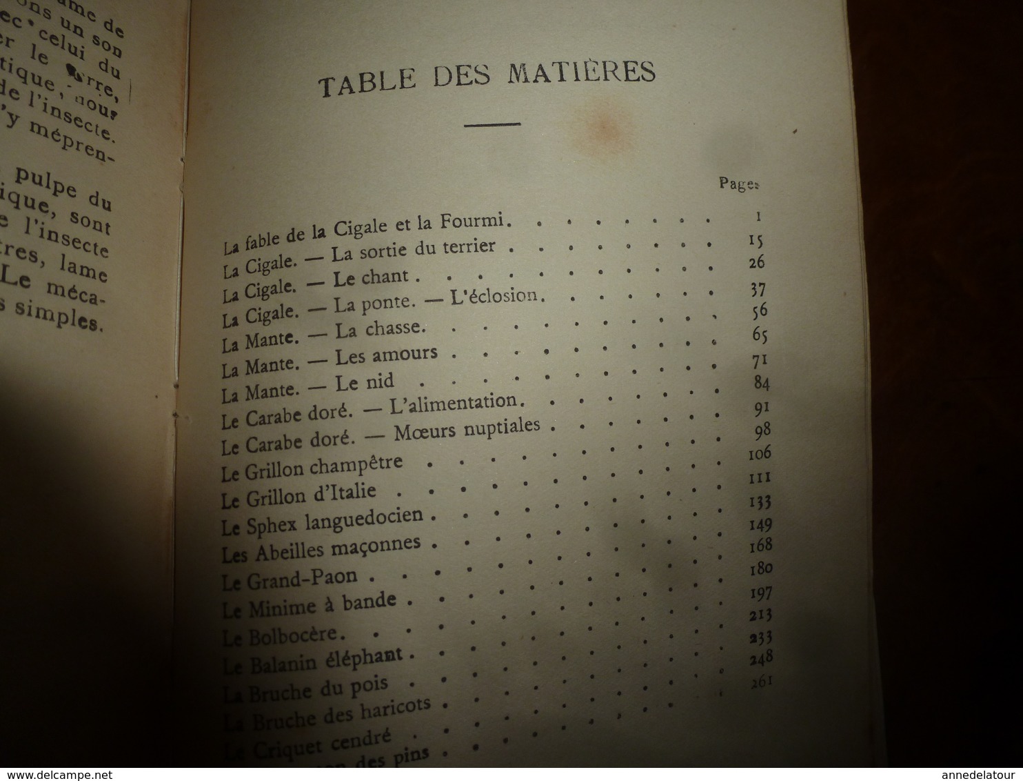 Entomologie par J. H. FABRE - Mœurs des insectes - avec 16 planches hors-texte