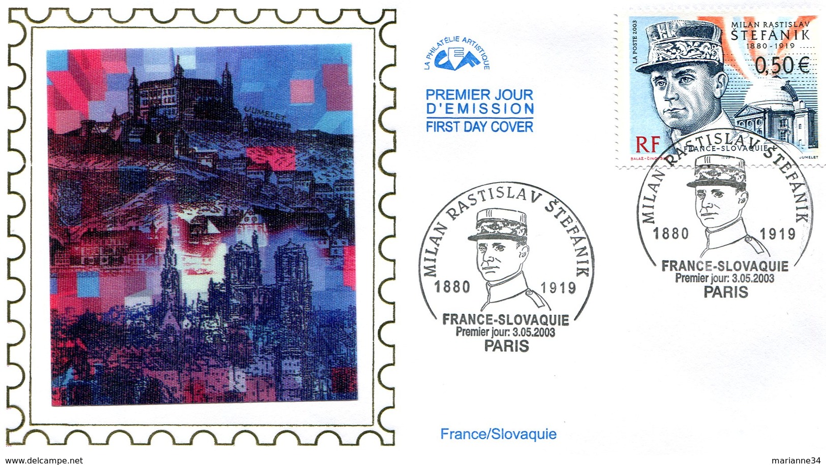 France-FDC 2003-yt 3554-France-Slovaquie - 2000-2009