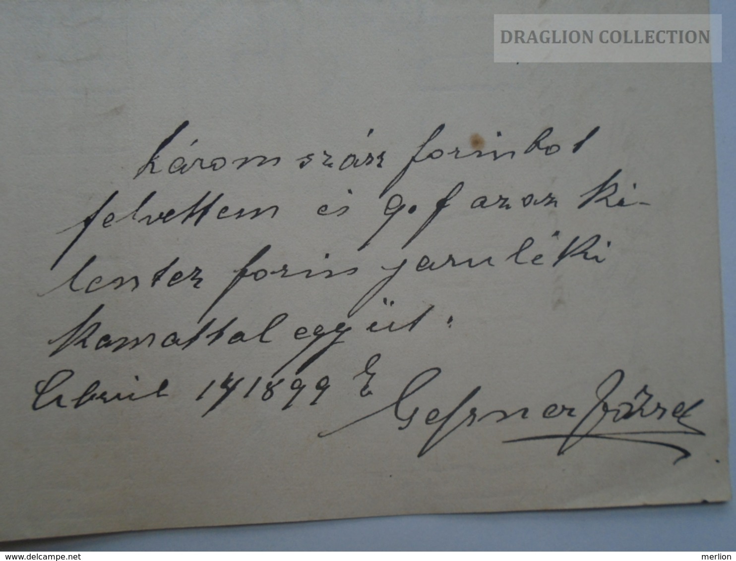 ZA192.26  Hungary   Váltó - Bill Of Exchange - GYULA 1898 - 20 Krajczár - 300 Forint  Hevesi Zsuzsánna Tar János Geszner - Cheques & Traveler's Cheques