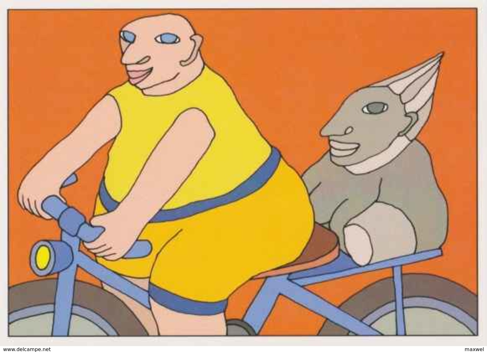 Cpm ERGON - Homme à Bicyclette - Vélo - Cyclisme - Illustrateurs - Illustrateur - Ergon