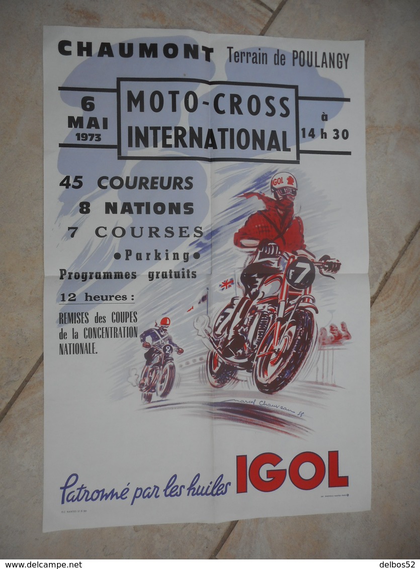 Chaumont - Terrain De Poulangy - Moto-cross International Du 6 Mai 1973 - Affiches