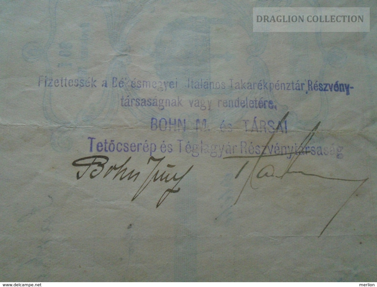 ZA192.28  Hungary   Váltó - Bill Of Exchange -80 F. SARKAD 1931 - 706 Aranypengő - Sarkadi László Bohn Téglagyár - Cheques & Traveler's Cheques