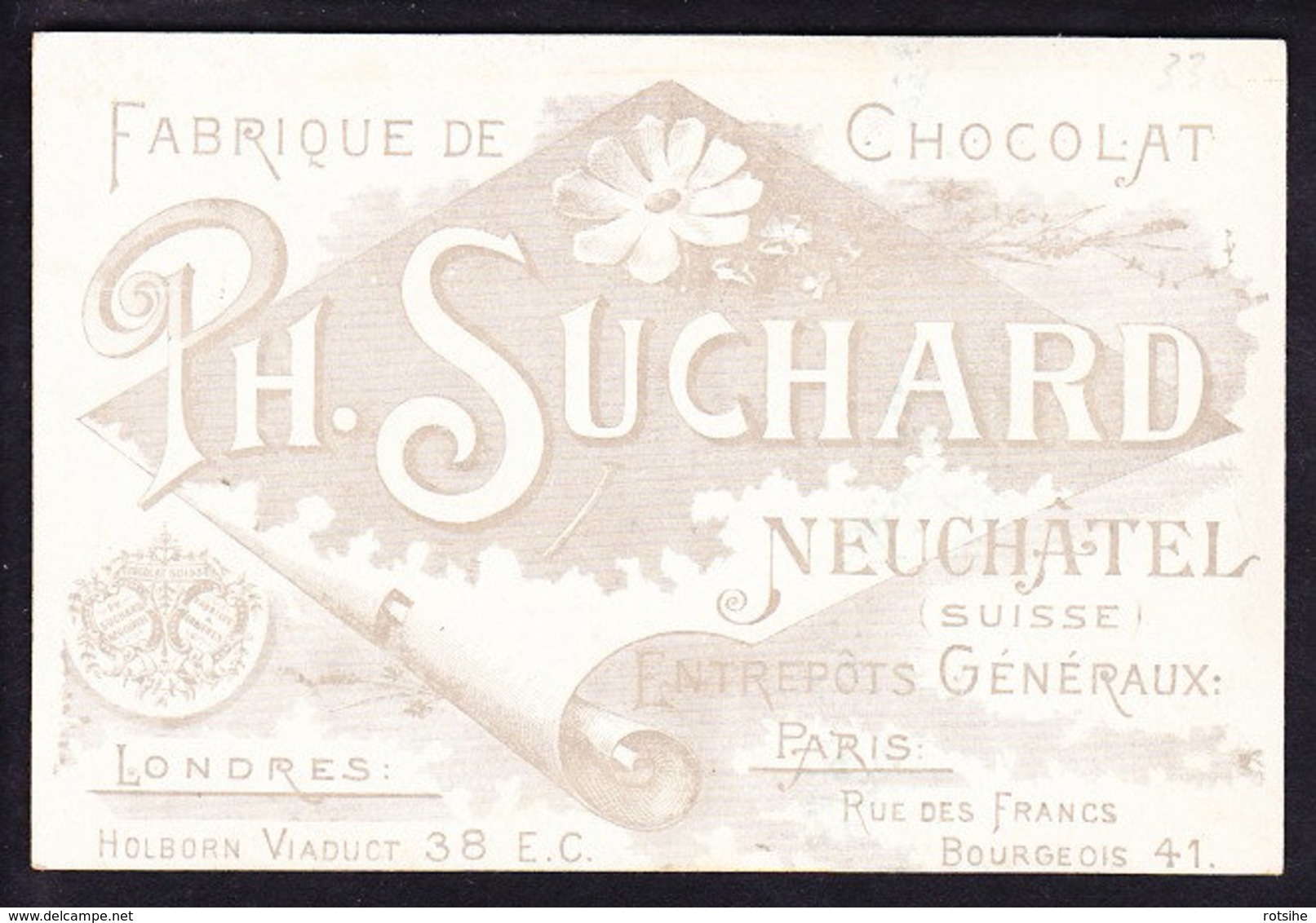 CHROMO Chocolat SUCHARD   +/- 1893    Serie 33     Scènes De Genre     Trade Card   Fabrication Du Chocolat - Suchard