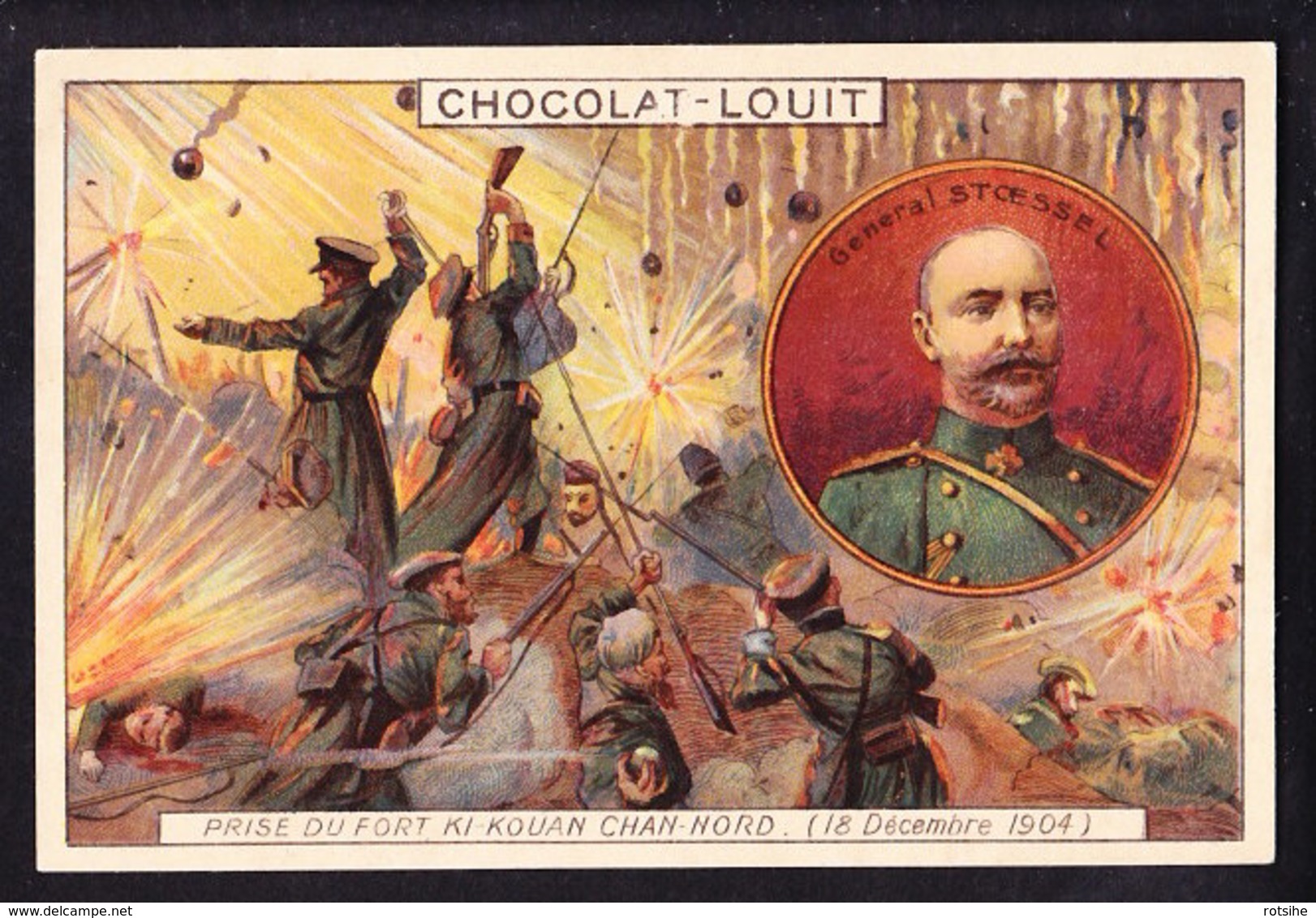 CHROMO Chocolat LOUIT Frères  Guerre Russo Japonaise  General Stoessel Ki Kouan Chan Nord Japan Russia - Louit
