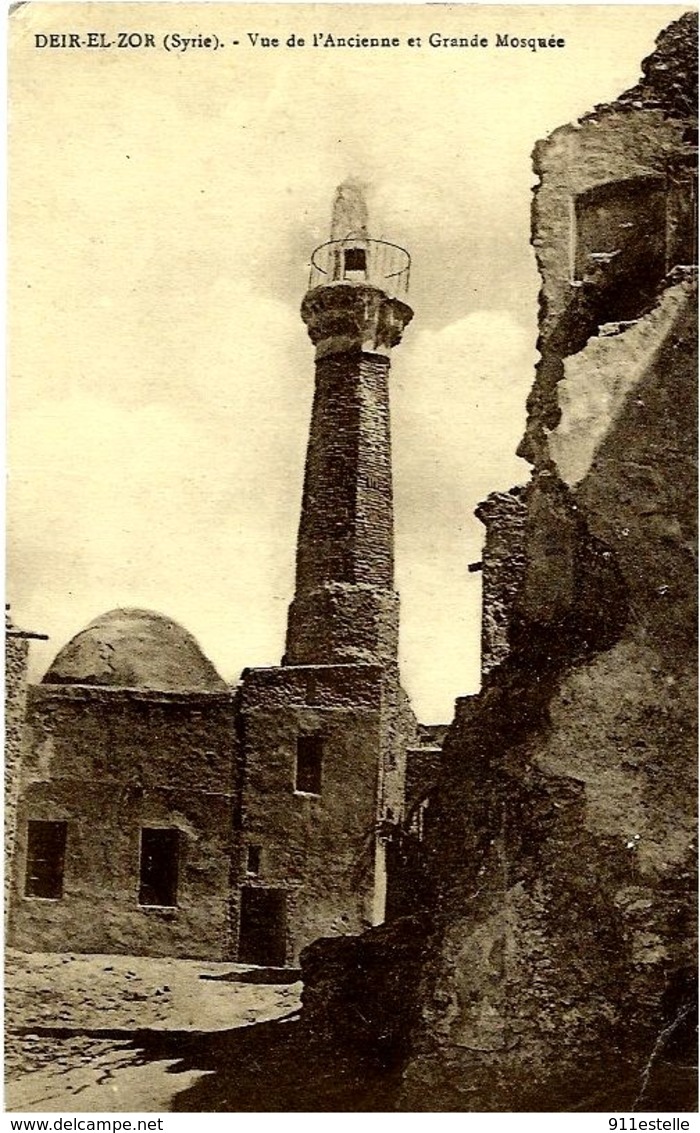 Syrie DEIR EL ZOR  - VUE De L' ANCIENNE Et  GRANDE   MOSQUEE  En 1930 ,  ( Voir Verso ) - Syrie