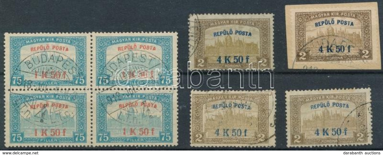 O 1918 Repülő Posta 8 Db Bélyeg (60.000) - Other & Unclassified