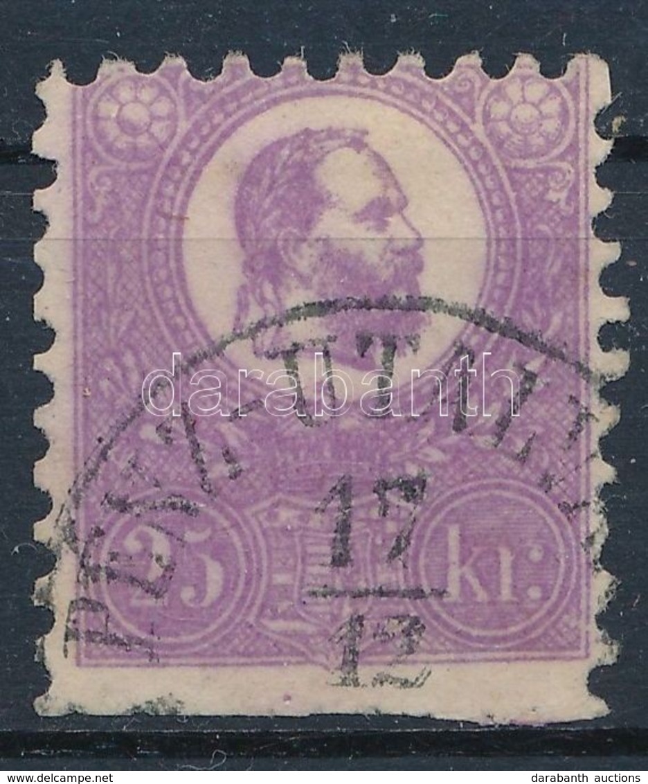 O 1871 Nagyon Szép Színű Kőnyomat 25kr (45.000) (alul Levágva /cut Below) - Other & Unclassified