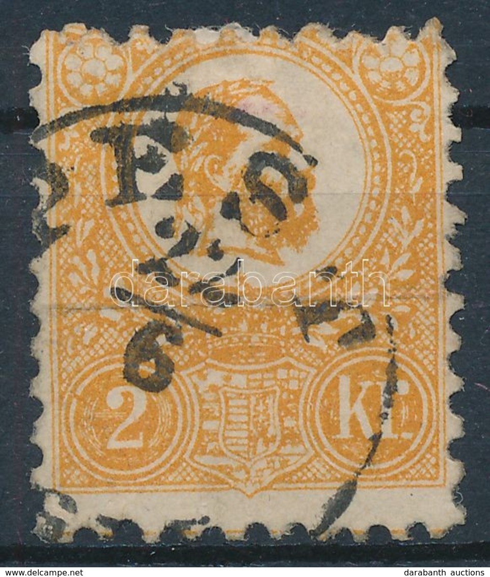 O 1871 Kőnyomat 2kr (26.500) (törött / Folded) - Sonstige & Ohne Zuordnung