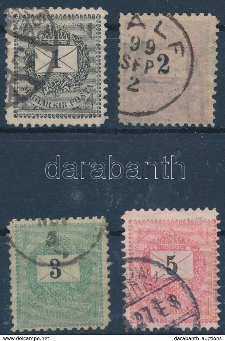 O 1898 1kr, 2kr, 3kr, 5kr 11 1/2 Fogazás (20.000) - Other & Unclassified