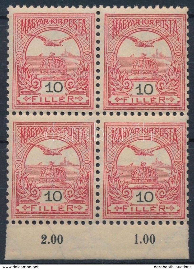 ** 1904 Turul 10f ívszéli Négyestömb (20.000++) - Other & Unclassified