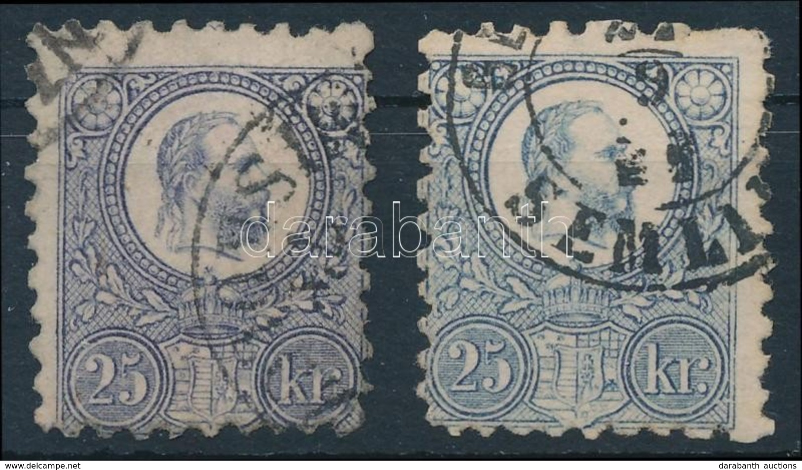 O 1871 Réznyomat 2 Különböző Színű 25kr (17.000) - Autres & Non Classés