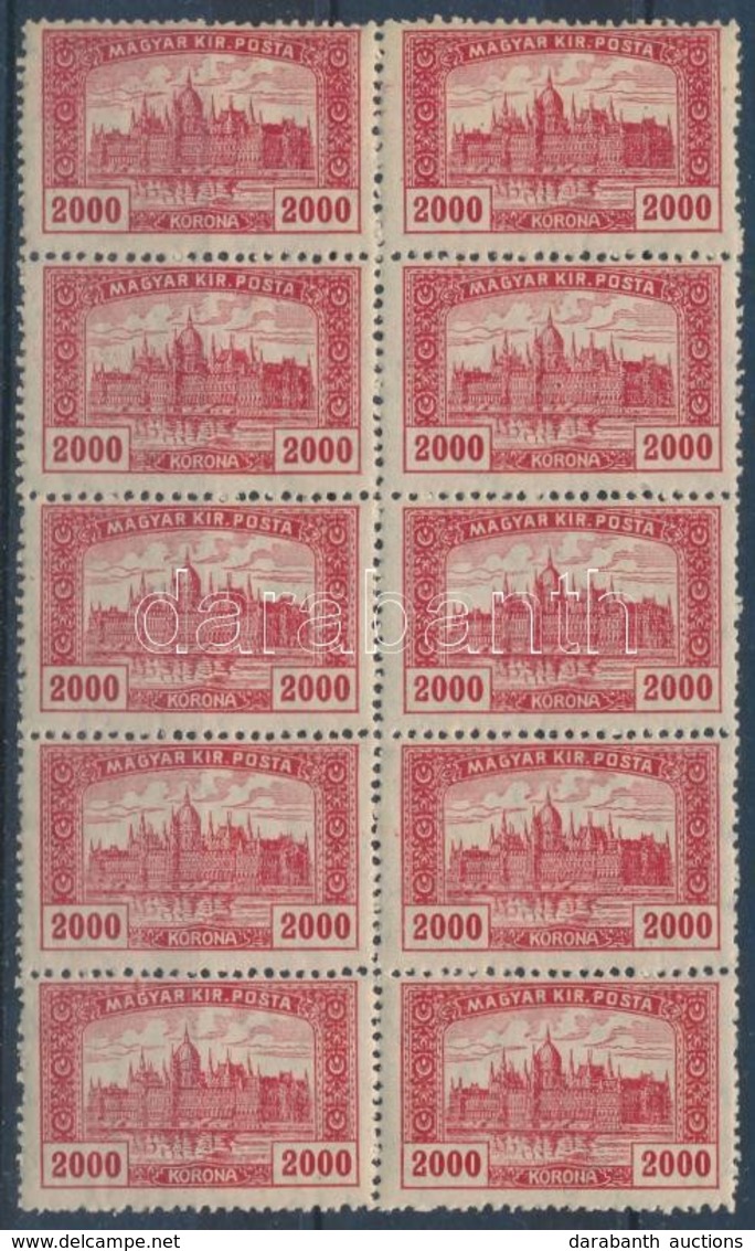 ** 1921-1923 Parlament Záróérték 10-es Tömb (14.000) - Other & Unclassified