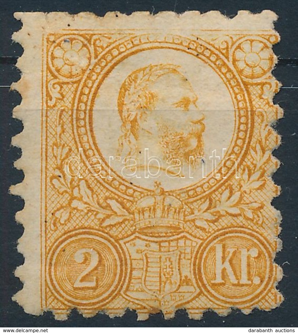 * 1871 Réznyomat 2kr Narancs (11.000) (felül Rövid Fogak / Short Perfs. Above) - Other & Unclassified