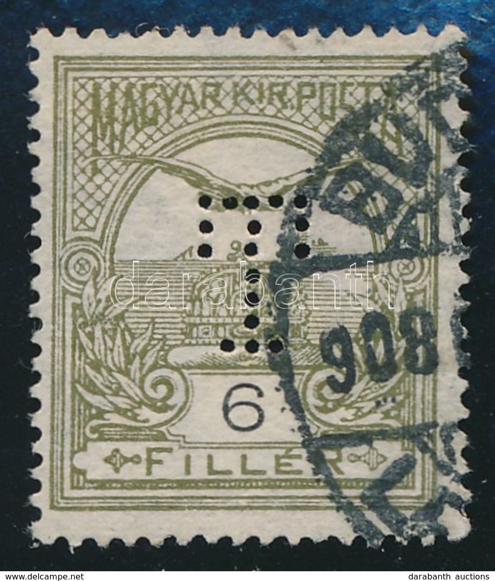 O 1906 Turul 6f Perforált Bélyeg VI. Vízjellel - Andere & Zonder Classificatie