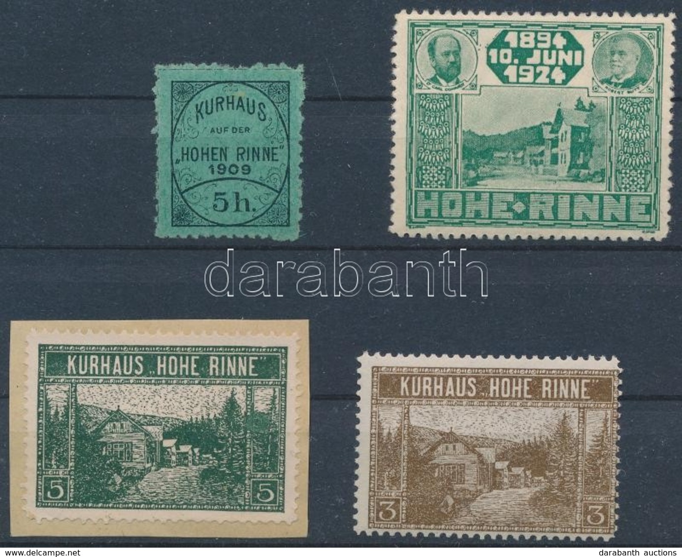 ** 1909-1924 4 Db Klf  Hohe Rinne Hotelposta  Bélyeg - Other & Unclassified