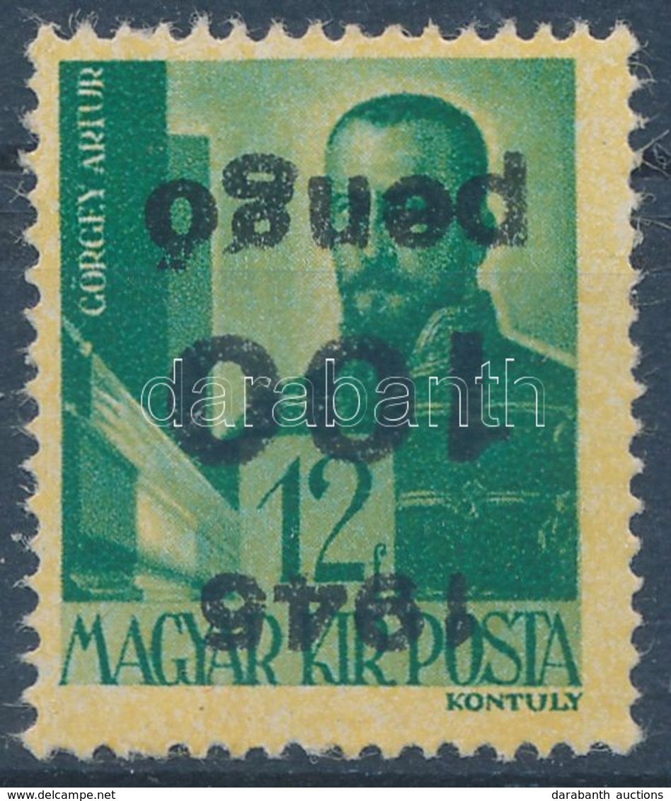 ** 1945 Kisegítő III. 100P/12f Fordított Felülnyomattal - Autres & Non Classés