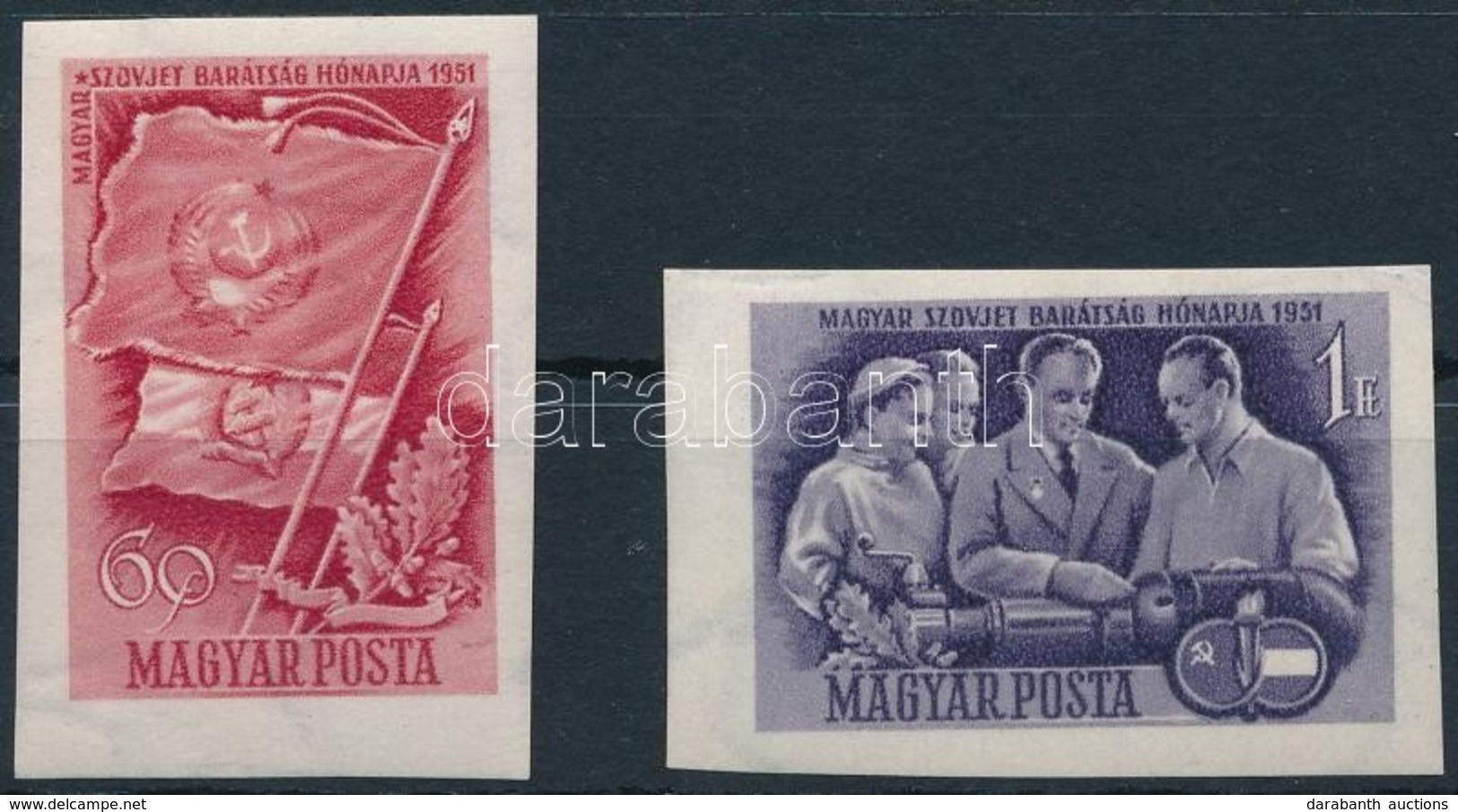 ** 1951 Magyar-szovjet Vágott Sor (9.000) - Autres & Non Classés