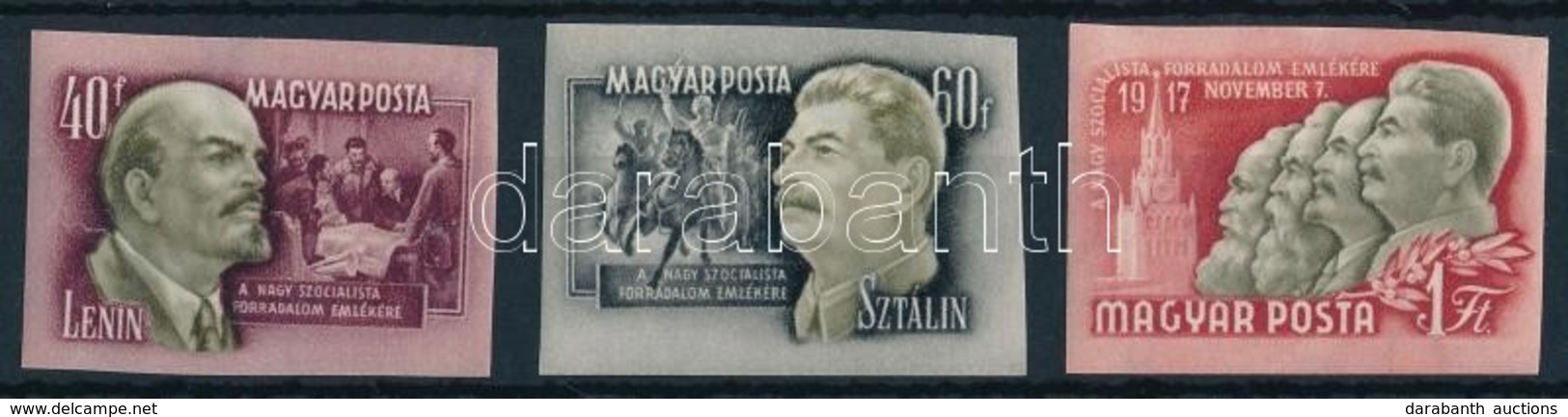 * 1952 Nagy Októberi Szocialista Forradalom (III.) Vágott Sor (14.000) - Other & Unclassified