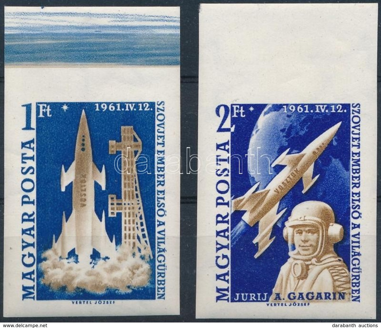 ** 1961 Első Ember A Világűrben - Gagarin ívszéli Vágott Sor (12.000) - Andere & Zonder Classificatie