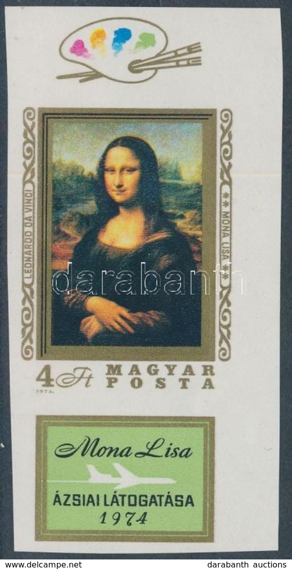 ** 1974 Mona Lisa Vágott Bélyeg (4.000) - Other & Unclassified