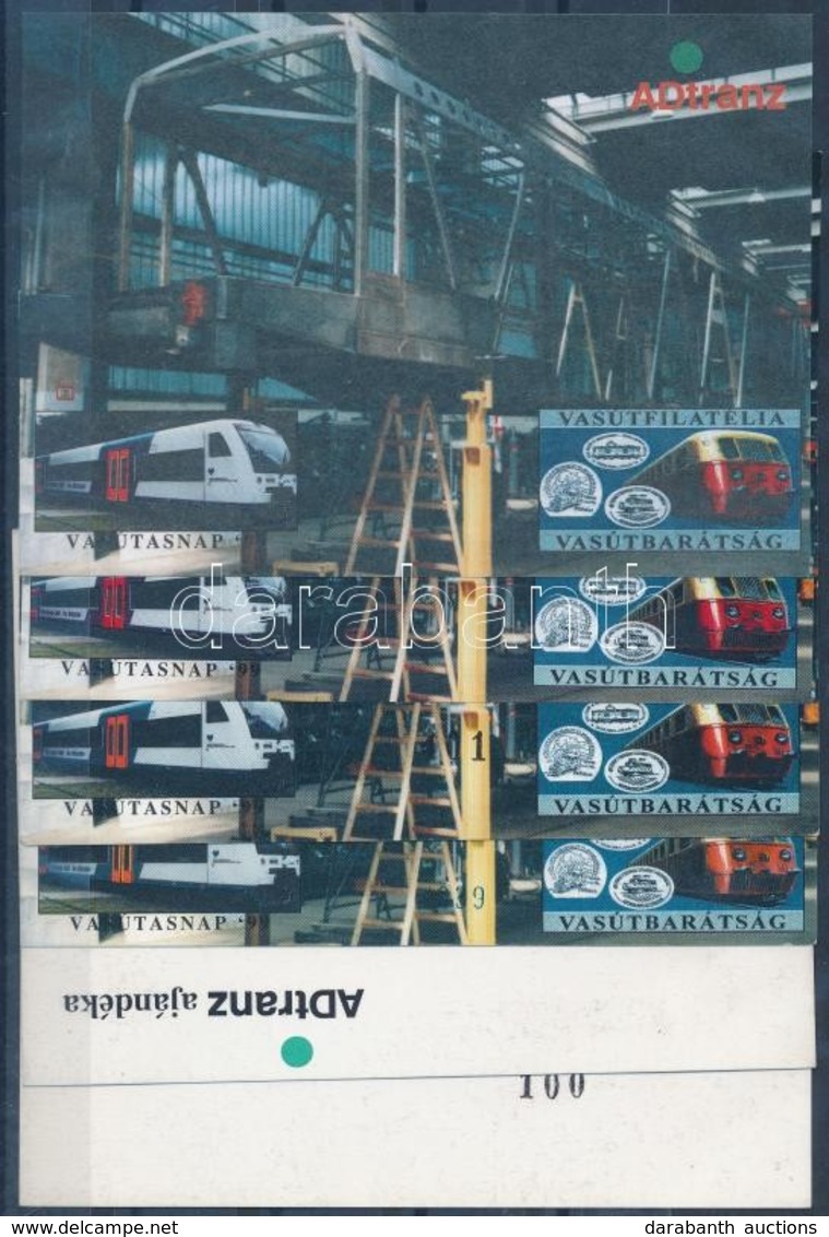 ** 1999/29 49. Vasútnap Emlékív II. 6 Db-os Emlékív Garnitúra, Közte Ajándék (~28.000) - Other & Unclassified