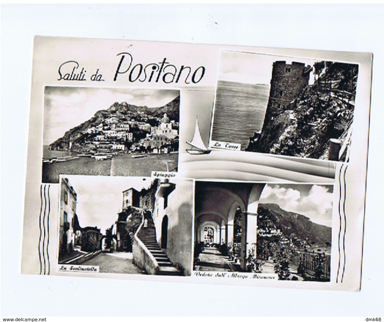 POSITANO ( SALERNO ) SALUTI - VEDUTINE - EDIZ. ROTOSTAMPA - 1958 (3223) - Salerno