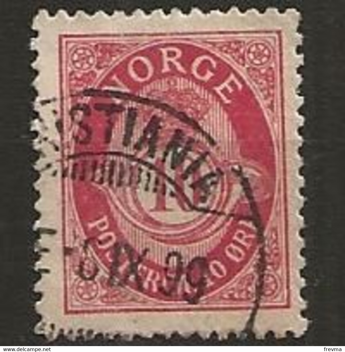 Timbre Norvege 1877-78 Yvert 25  Obliteration Kristiania - Usati